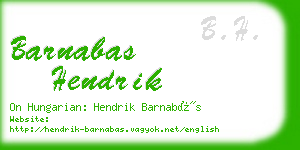 barnabas hendrik business card